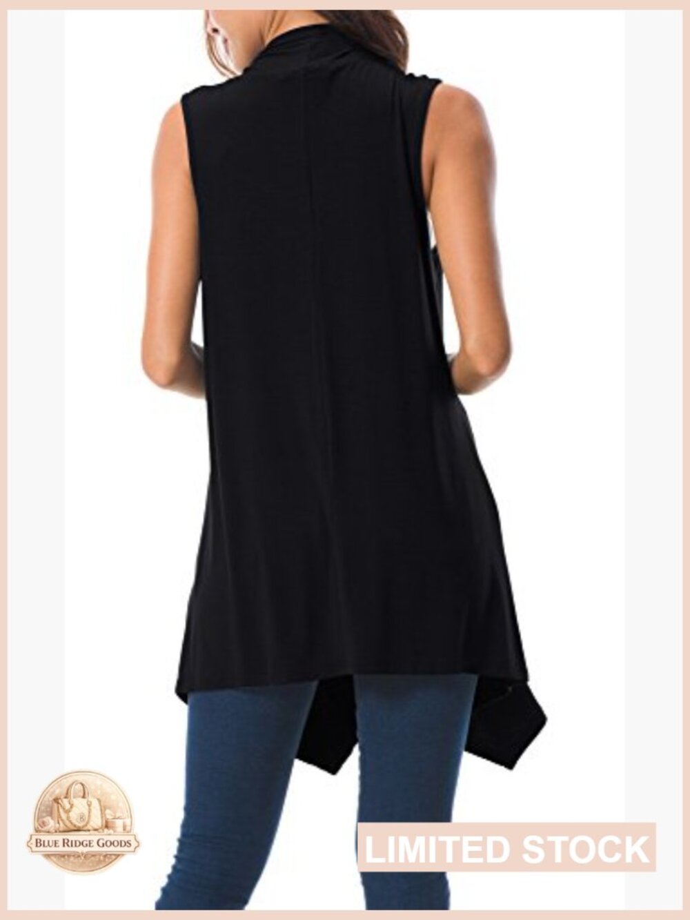 Sleeveless Cardigan Vest Lightweight Open Front Summer Layering Piece - Picture 6 of 6